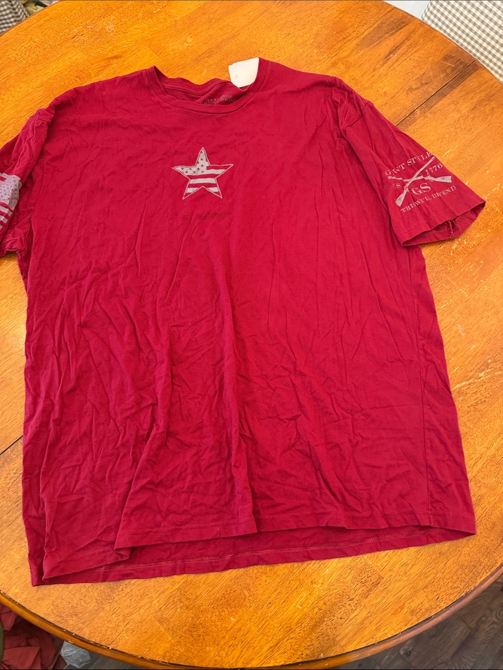 Grunt Style Men's Maroon Short-Sleeve Star Graphic Tee xxxl
